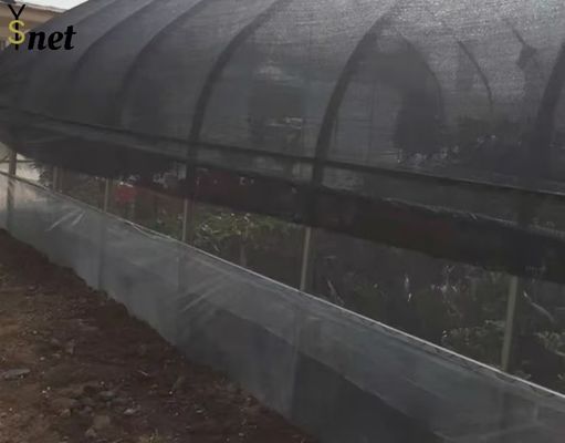 검은색 햇빛 보호망 HDPE 온실 망 천 UV 저항
