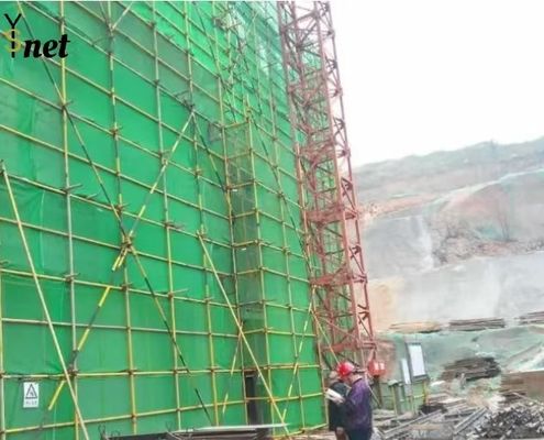 Mạng lưới giàn giáo màu xanh chống ăn mòn 50m - 200m Mạng lưới an toàn cho các công trường xây dựng