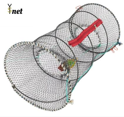 Fishing Casting Nets Crab Trap Lobster Shrimp Collapsible Cast Durable Black Mesh Portable Folded Safe Fish Catching(small)